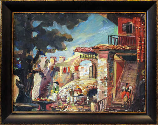 Эрдман Борис Робертович. Эскиз декорации к комедии К. Гольдони «Хозяйка гостиницы»